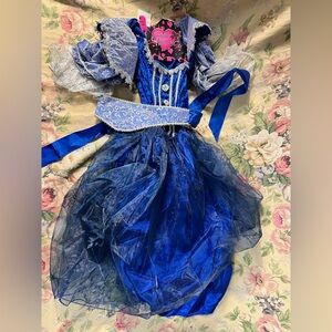 Blue charming Dress up costume w/cardigan & hoop